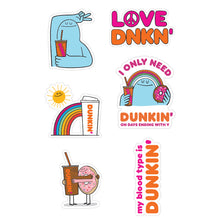 Load image into Gallery viewer, DRINK DUNKIN&#39; BE AWESOME STICKER SHEET-2