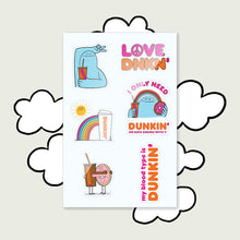 Load image into Gallery viewer, DRINK DUNKIN&#39; BE AWESOME STICKER SHEET-1